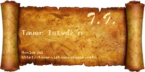Tauer István névjegykártya