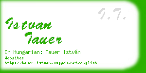 istvan tauer business card